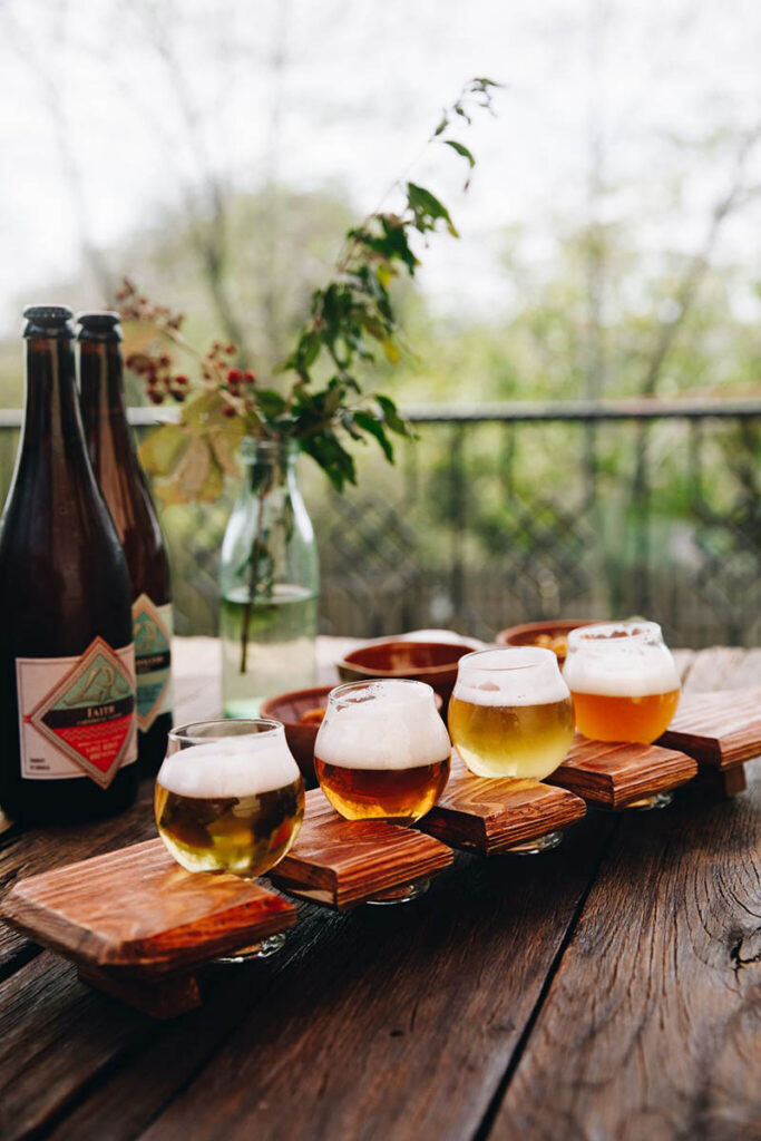 SVIA craft ale brewed on site at Lost Ridge